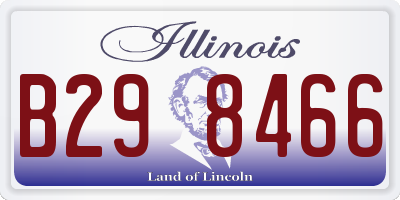 IL license plate B298466