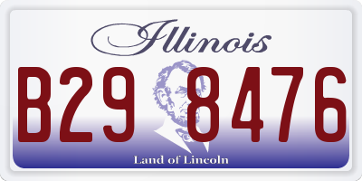 IL license plate B298476
