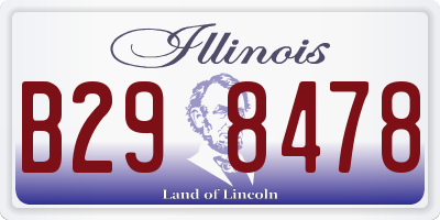 IL license plate B298478