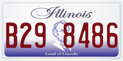 IL license plate B298486
