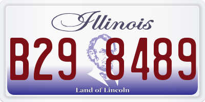 IL license plate B298489