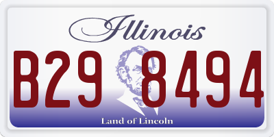 IL license plate B298494