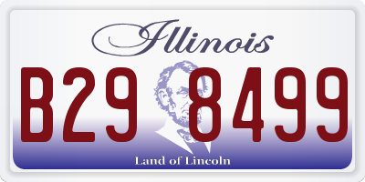 IL license plate B298499