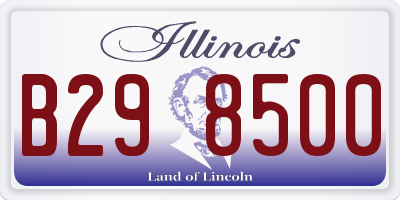 IL license plate B298500