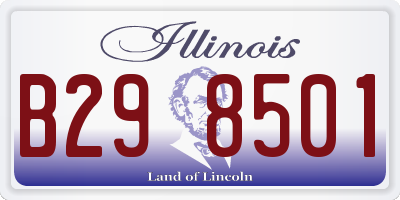 IL license plate B298501