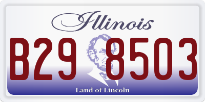 IL license plate B298503