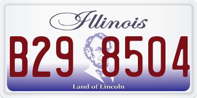 IL license plate B298504