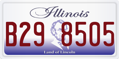IL license plate B298505