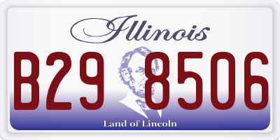 IL license plate B298506