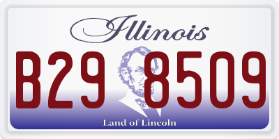 IL license plate B298509