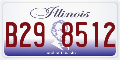 IL license plate B298512
