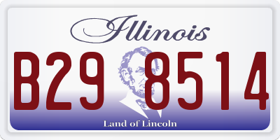 IL license plate B298514