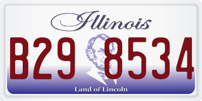 IL license plate B298534