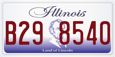 IL license plate B298540