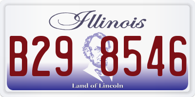 IL license plate B298546