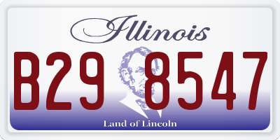 IL license plate B298547