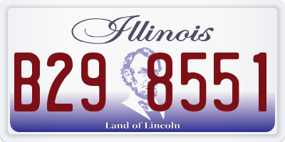 IL license plate B298551