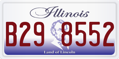 IL license plate B298552
