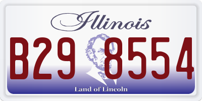 IL license plate B298554
