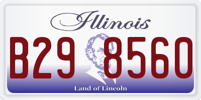 IL license plate B298560