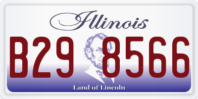 IL license plate B298566