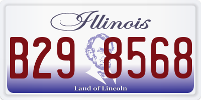 IL license plate B298568