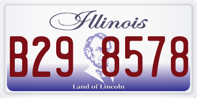 IL license plate B298578
