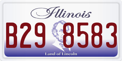 IL license plate B298583