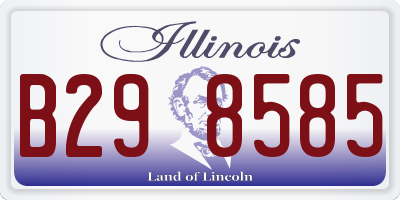 IL license plate B298585