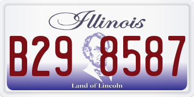 IL license plate B298587