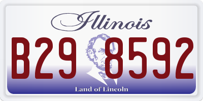 IL license plate B298592
