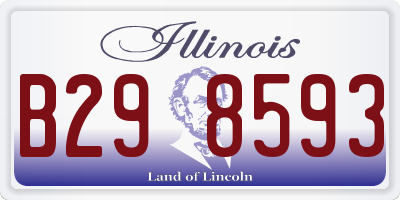 IL license plate B298593