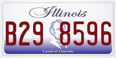 IL license plate B298596