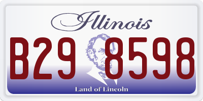 IL license plate B298598