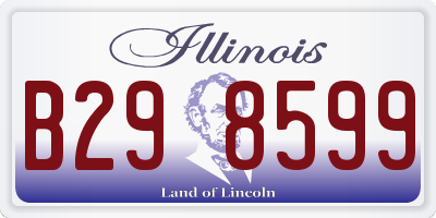 IL license plate B298599