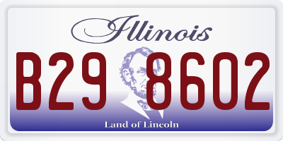 IL license plate B298602
