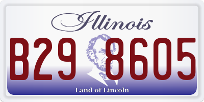 IL license plate B298605