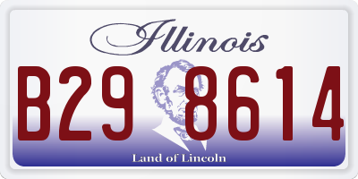 IL license plate B298614