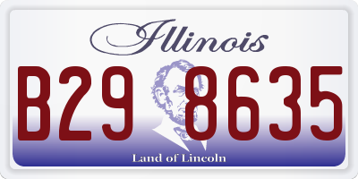 IL license plate B298635