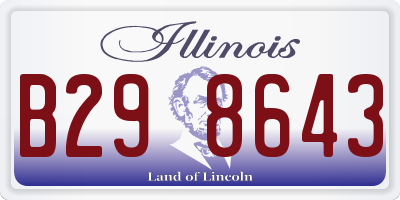 IL license plate B298643