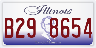 IL license plate B298654
