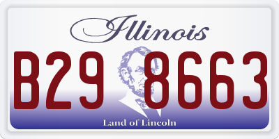 IL license plate B298663