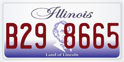 IL license plate B298665