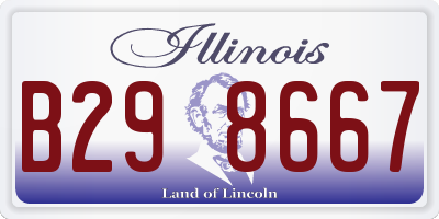 IL license plate B298667