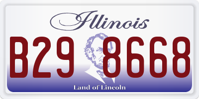 IL license plate B298668