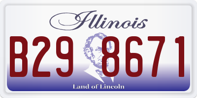 IL license plate B298671