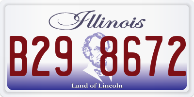 IL license plate B298672