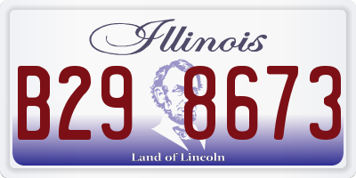 IL license plate B298673