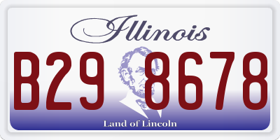 IL license plate B298678