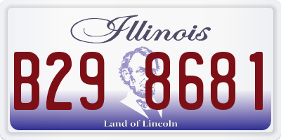 IL license plate B298681